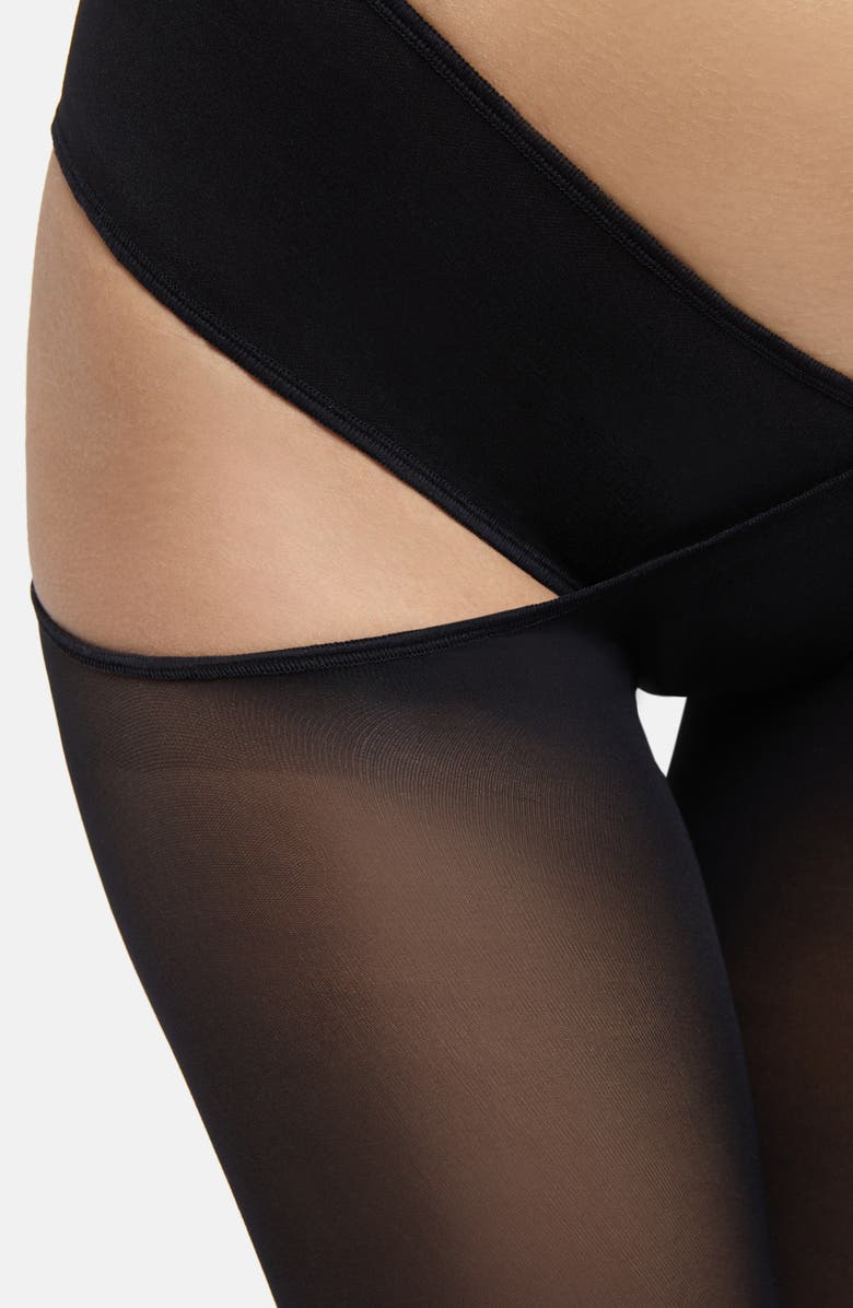 Wolford Cutout Sheer Tights, Alternate, color, 