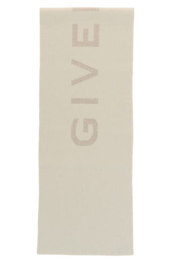 Givenchy 4g Reversible Wool & Cashmere Blend Scarf In Gray