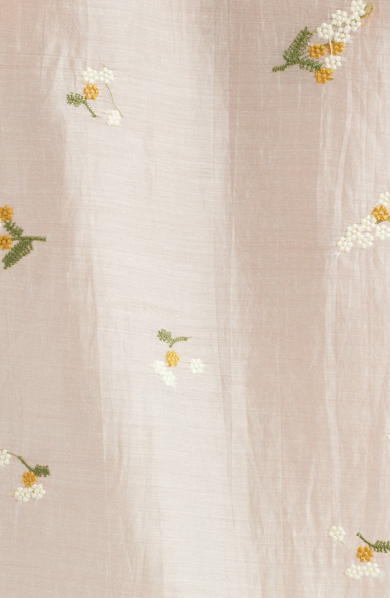 RIZORT Madison Floral Cotton & Lyocell Plissé Camp Shirt, Alternate, color, White