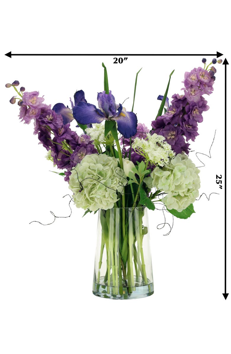 Mark Roberts Large Garden Flower Bouquet - 25 Inches, Alternate, color, Purple