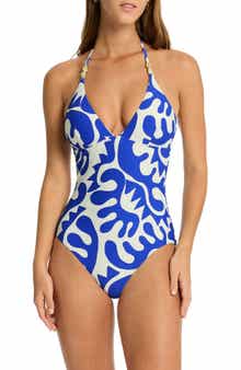 Sea Level Halter One-Piece Swimsuit
