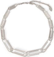 OFF WHITE Women's Paperclip Chain Strass Neckla