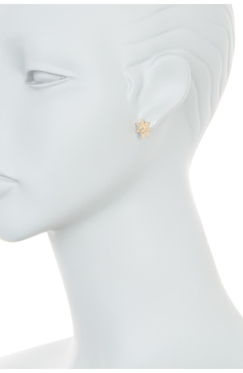 Judith Ripka White Topaz Star Stud Earrings, Alternate, color, 