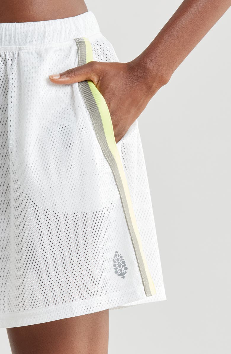 Free People When in Venice Mesh Shorts, Alternate, color, White Combo