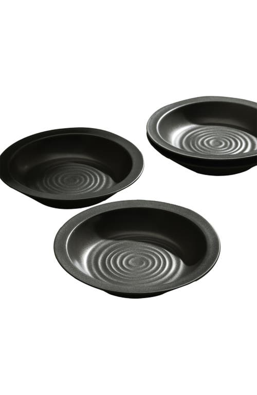 Stone Lain Orbit Stoneware 12-piece Dinnerware Set With Pasta Bowls In Black