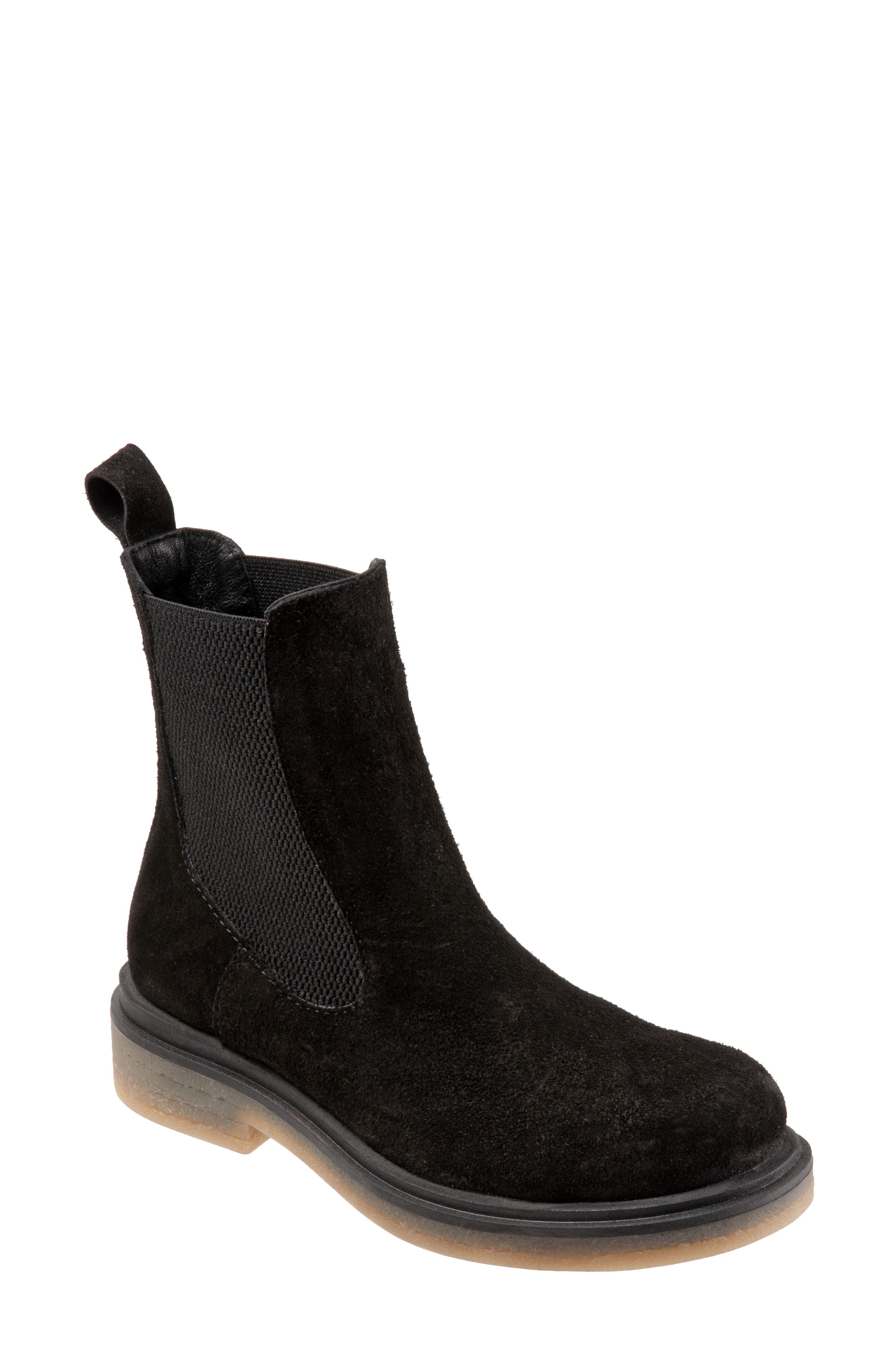 Bueno Wanda Chelsea Boot, Main, color, Black Suede