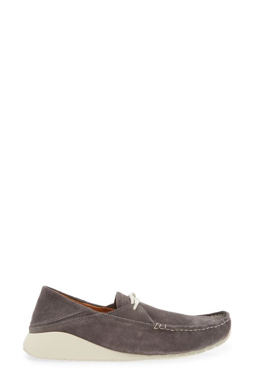 Olukai Kaa Genuine Suede Driver In Gray