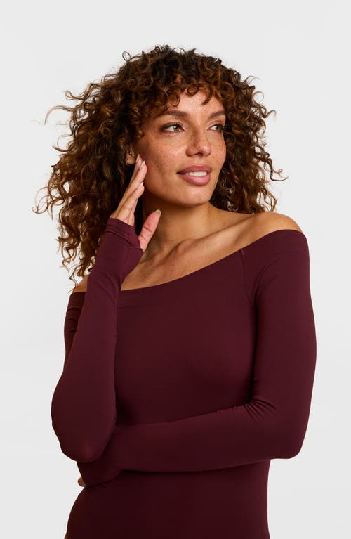 Commando Off The Shoulder Ballet Bodysuit In Purple
