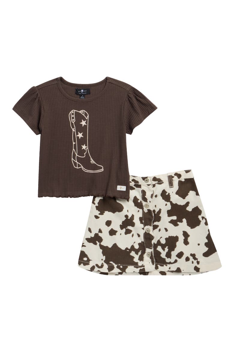 Kids' T-Shirt & Shorts Set, Main, color, ANTIQUE WHITE