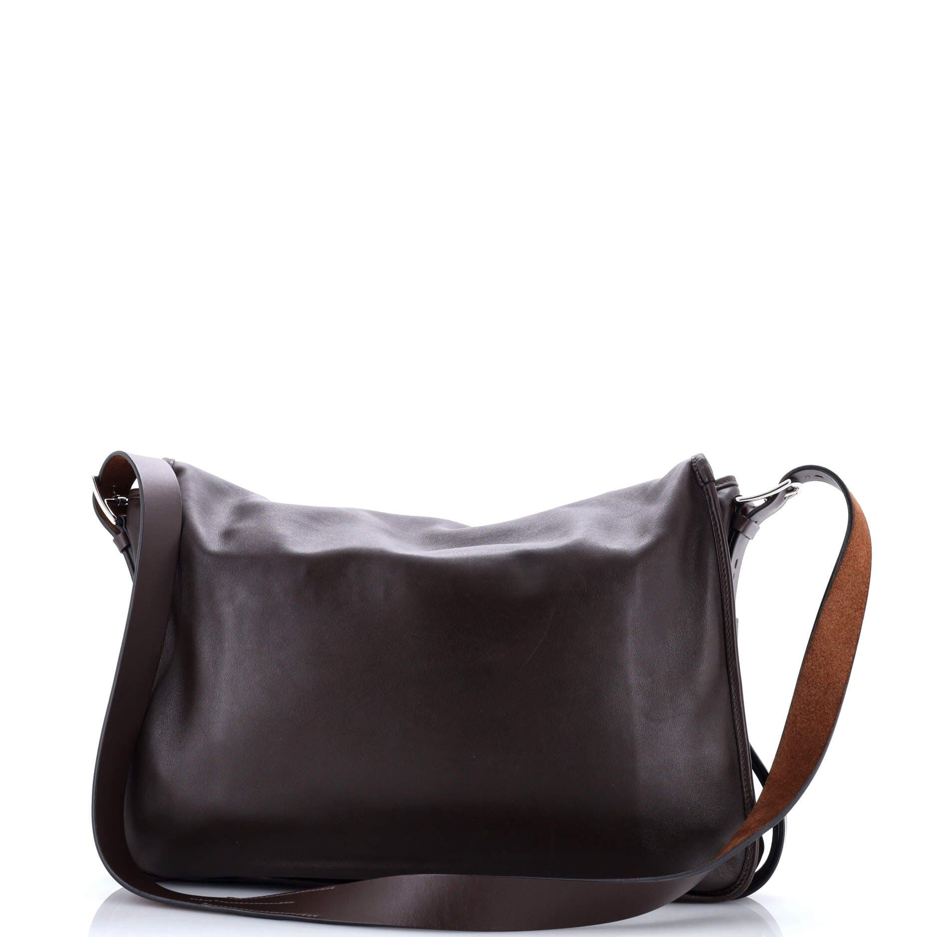 Pre-Owned Hermes Barda Messenger Bag Veau Sikkim 45, Alternate, color, Ebene