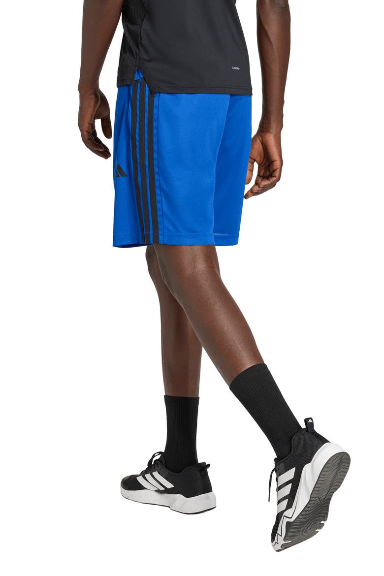 Climacool 3-Stripe Workout Essentials Shorts, Alternate, color, TEAM ROYAL BLUE/ BLACK