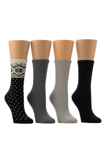 Cuddl Duds 4-pack Boot Socks In Multi