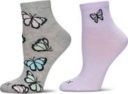 MeMoi Assorted 2-Pack Decorative Athletic Quarter Socks