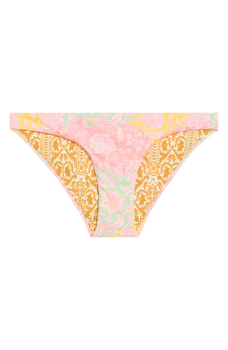 Maaji Arabian Nights Flash Bikini Bottoms, Main, color, Bright Yellow/ Pink Multi
