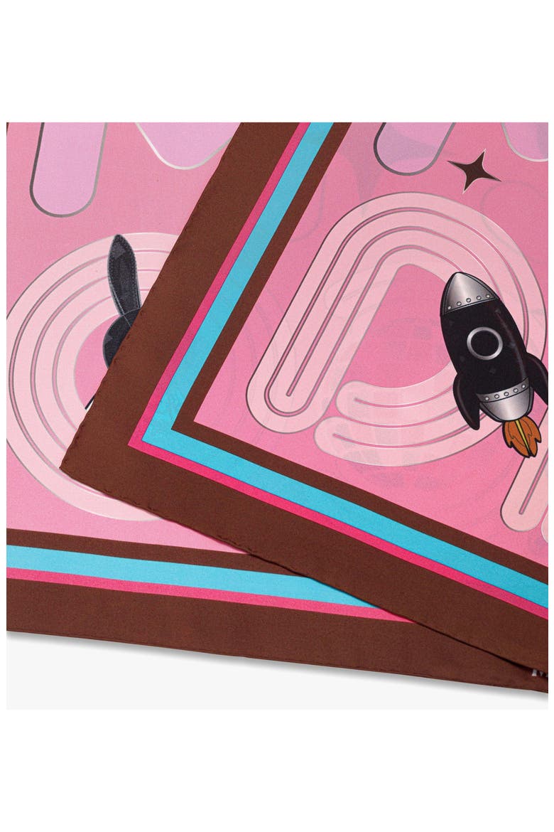 Character Disco Scarf in Organic Silk, Alternate, color, Soft Pink