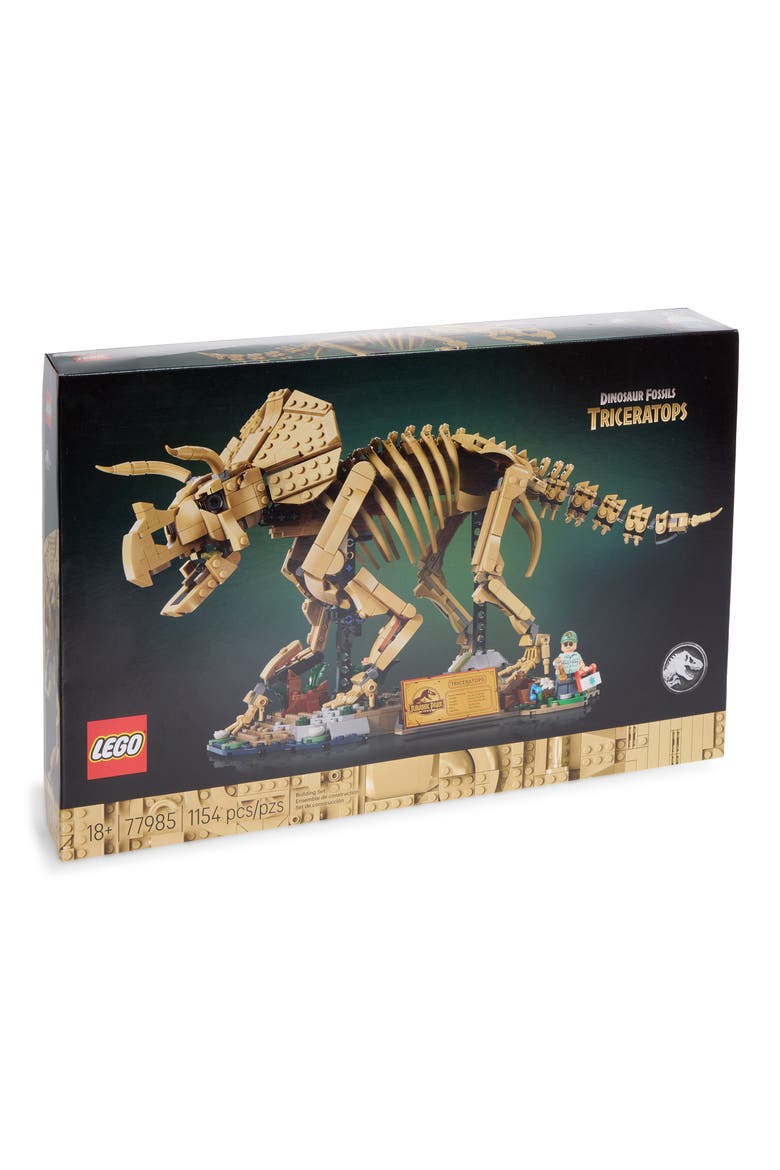 Kids' Jurassic World Dinosaur Fossils Triceratops 77985 Building Set, Main, color, MULTI