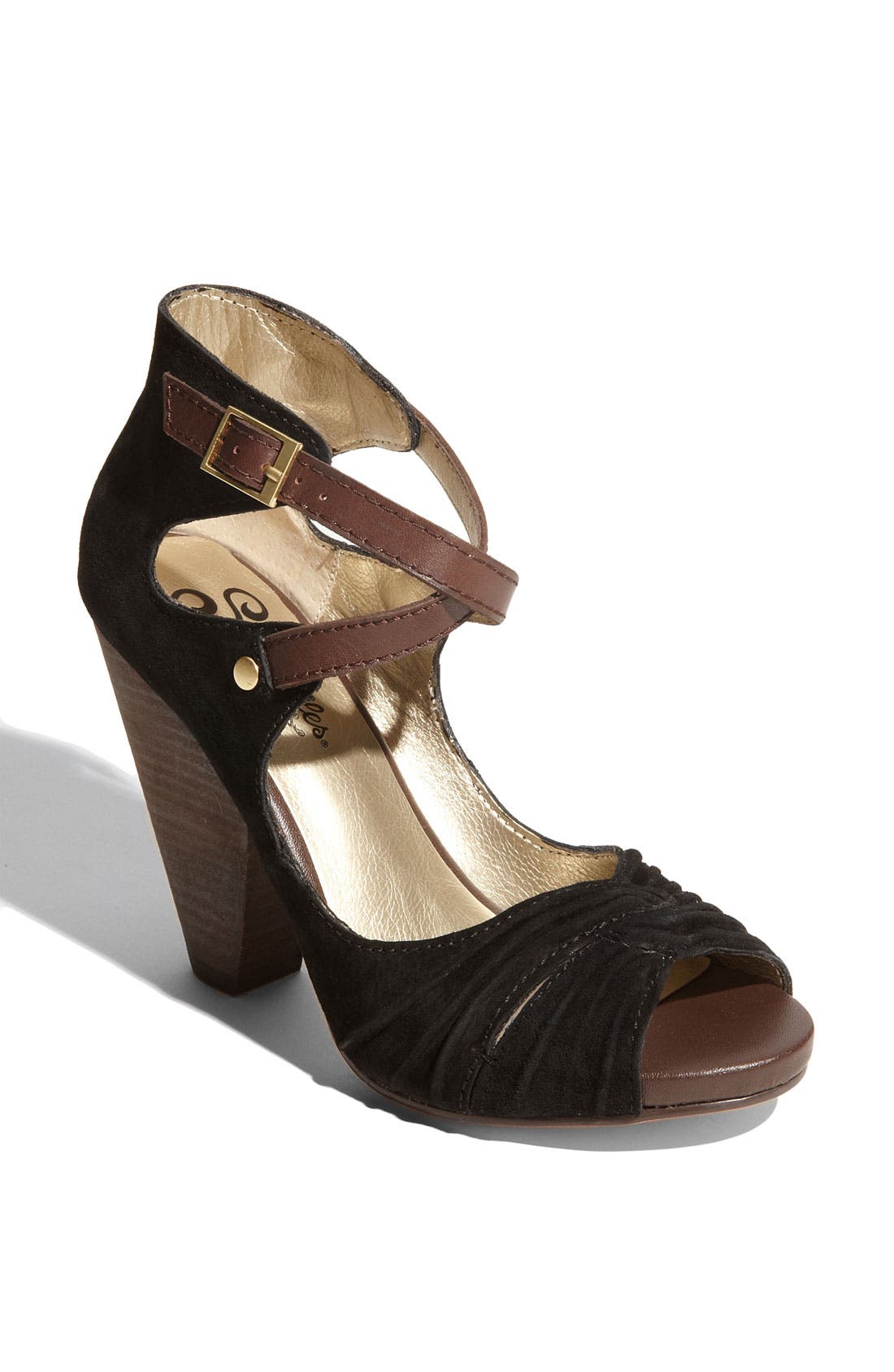 'Witness' Sandal, Main, color, BLACK SUEDE