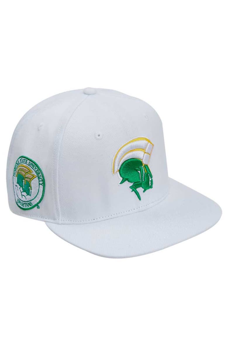 PRO STANDARD Men's Pro Standard White Norfolk State Spartans Mascot Evergreen Wool Snapback Hat, Alternate, color, 