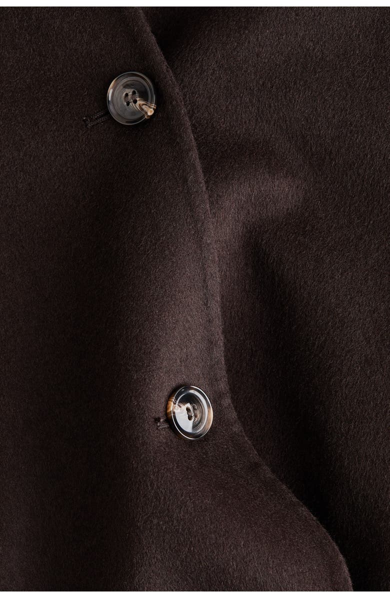 H&M Wool-blend Cape Jacket, Alternate, color, Dark Brown