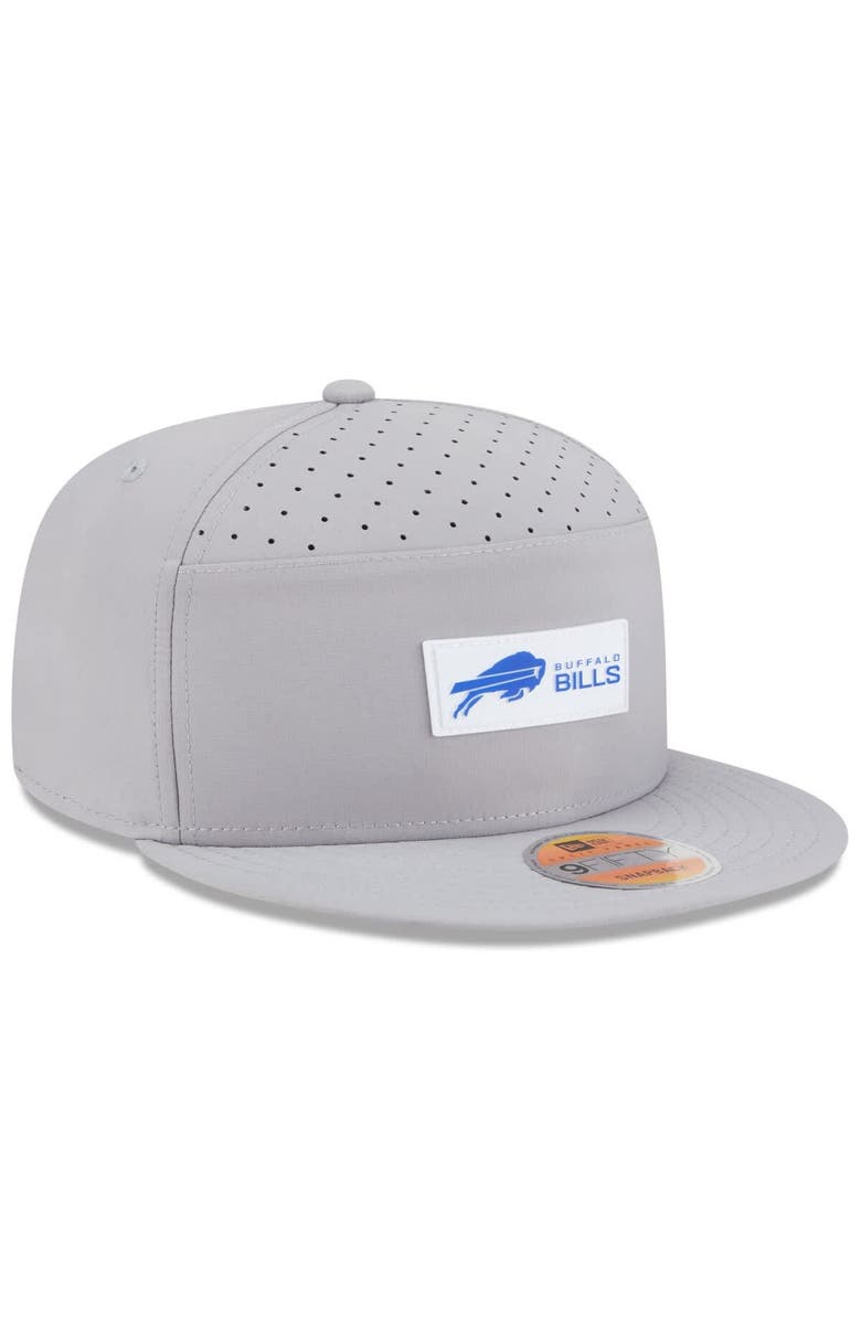 New Era Men's New Era Gray Buffalo Bills 2025 Sideline Split Panel 9FIFTY Snapback Hat, Alternate, color, Gray