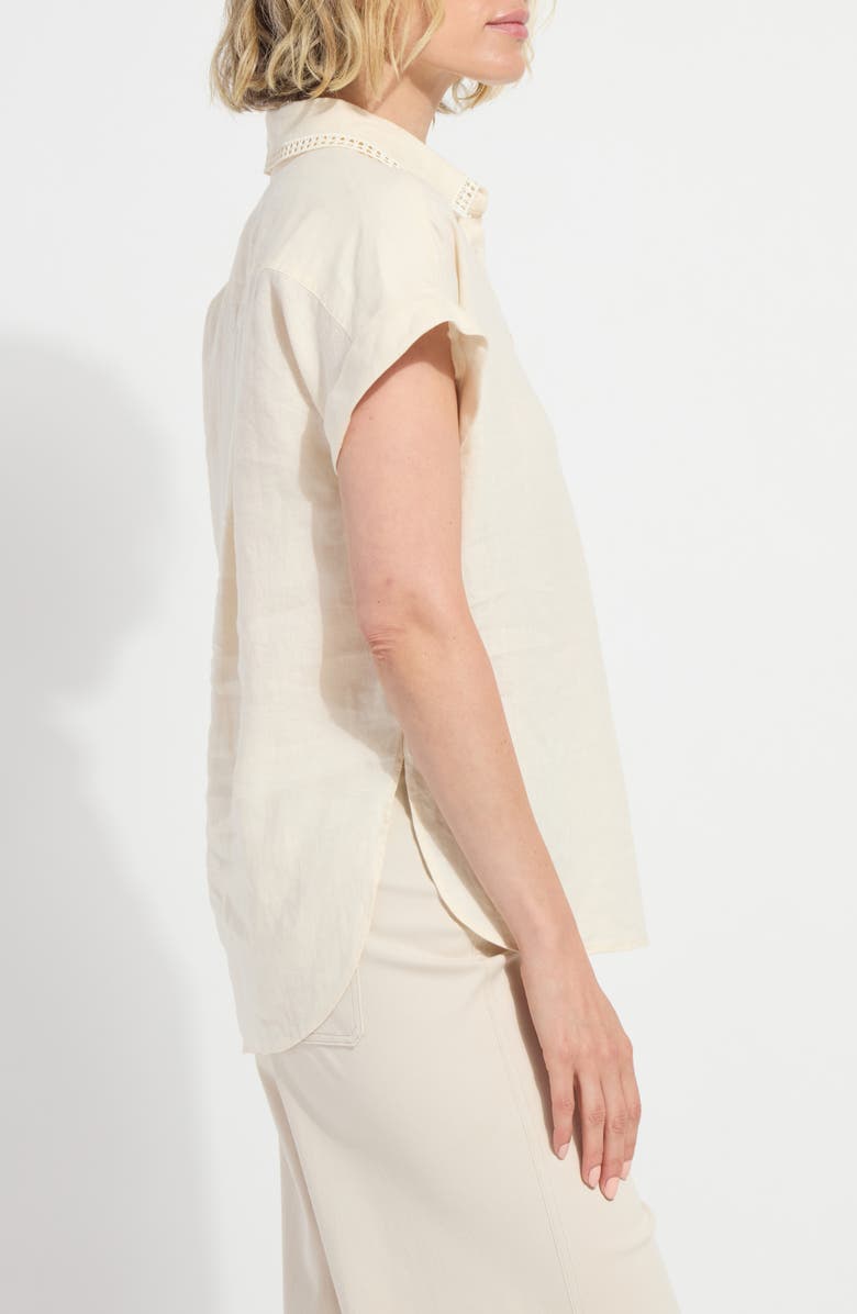 Lysse Althea High-Low Linen Top, Alternate, color, 