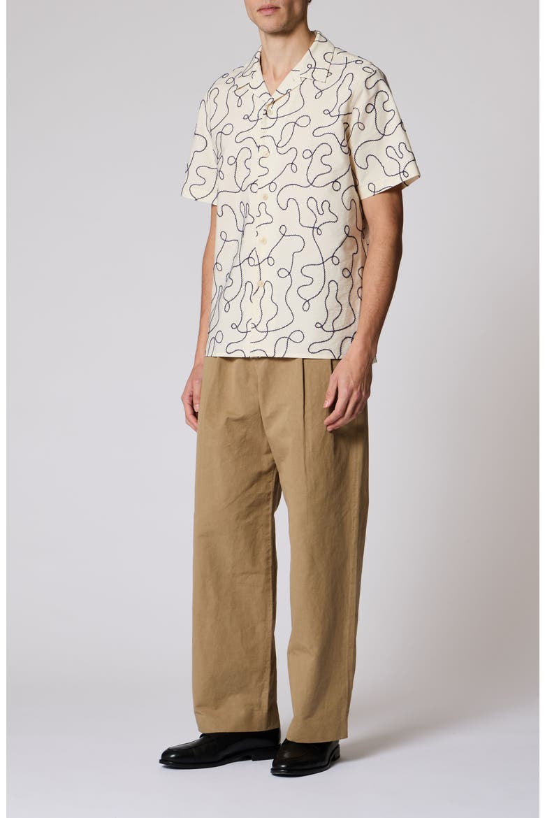 Casual Fit Camp Shirt, Alternate, color, 02 OFF WHITE