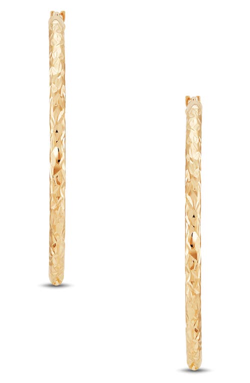 Frankie & Zoe Textured Hoop Earrings In Gold