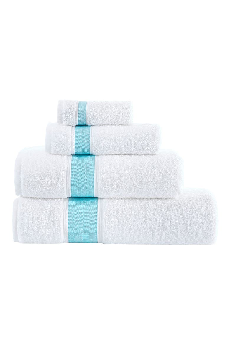 2-Piece Robe Stripe Towel Set, Alternate, color, SEA GLASS