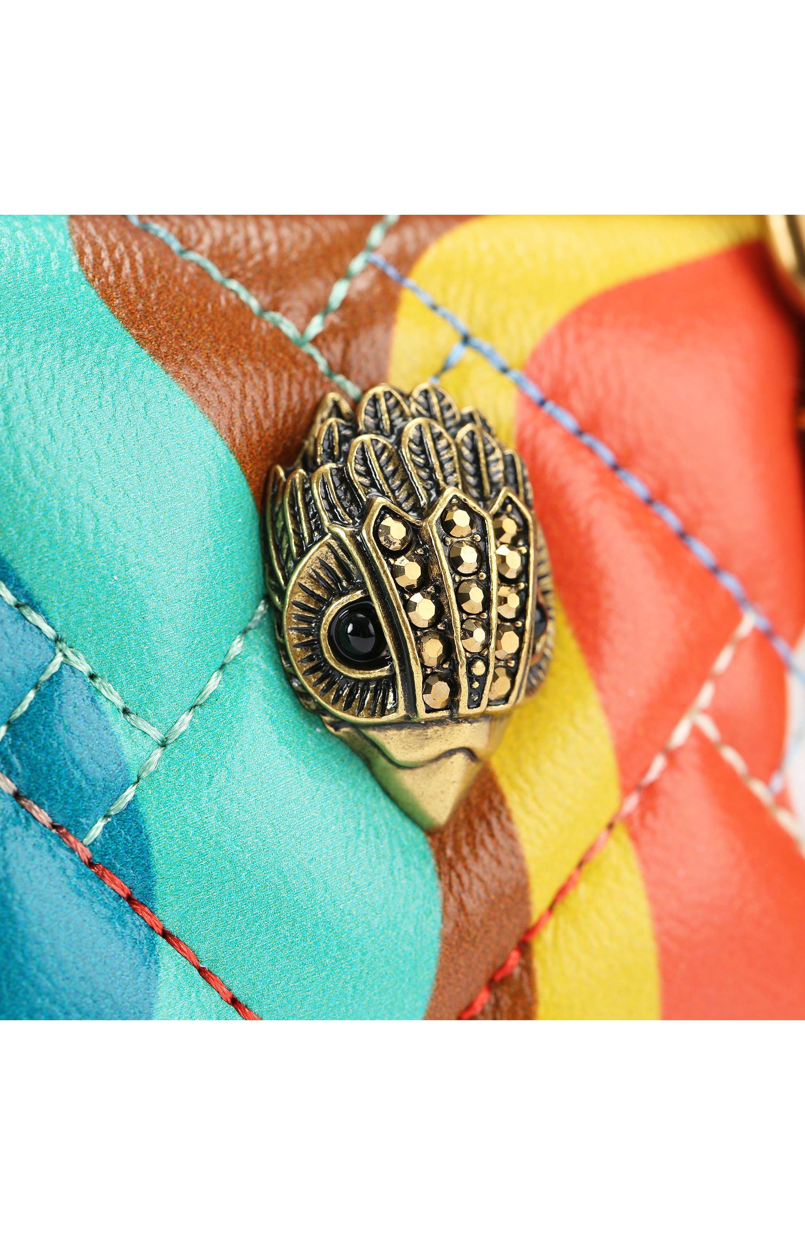 Kurt Geiger London Extra Small Kensington Quilted Leather Duffle Bag, Alternate, color, Multicolored