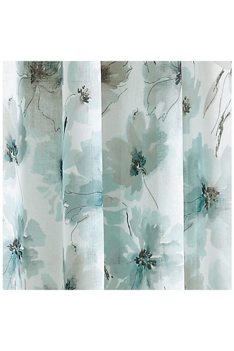 Modern Bloom Curtain Panel, Alternate, color, BLUE