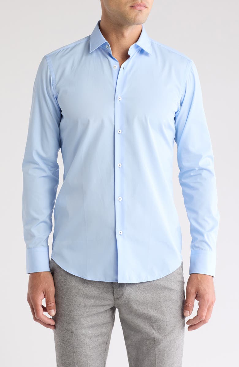 BOSS Goras Regular Fit Easy Iron Solid Stretch Dress Shirt, Main, color, 