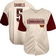 FANATICS Men's Fanatics Jayden Daniels Cream Washington Commanders Big & Tall Baseball Button-Up Shirt
