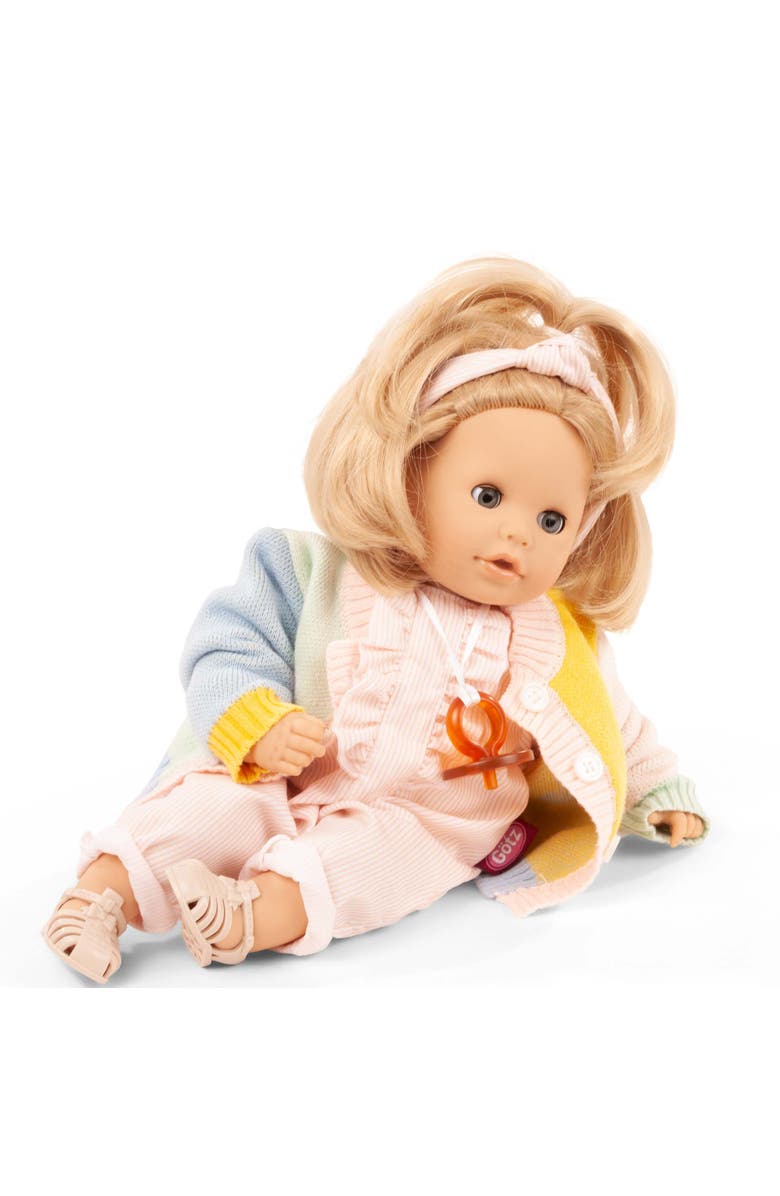 Gotz Cosy Aquini Pastel 13 Inch Bath Baby Doll, Summer Flower Sweater Outfit Toy, Main, color, Multicolored