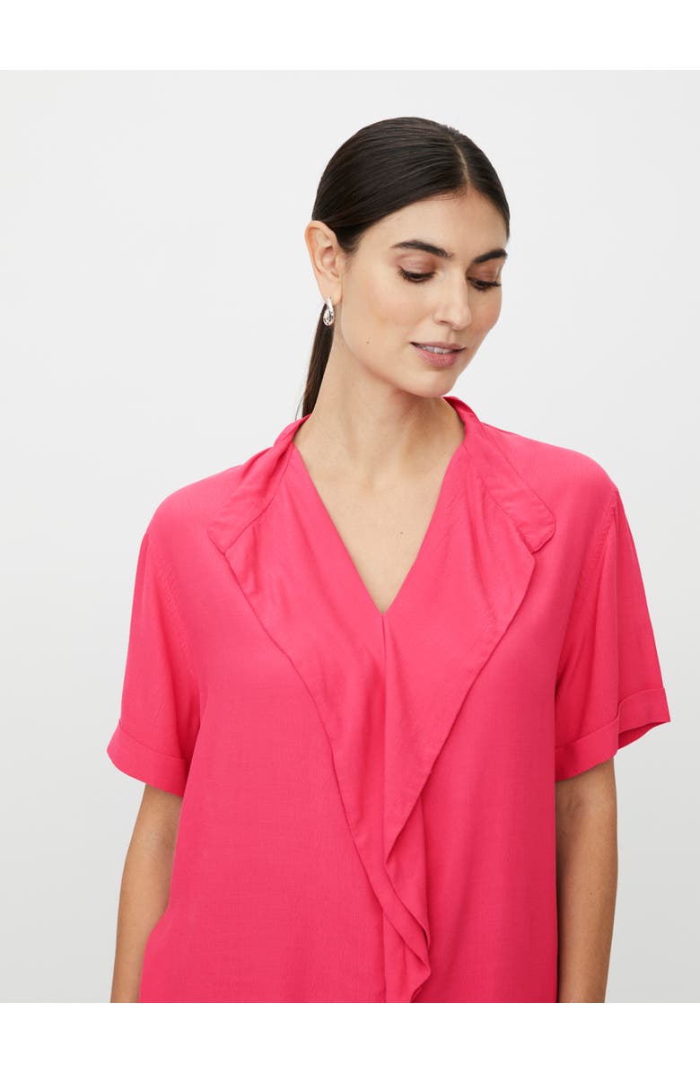 Masai Copenhagen MaDyvora V-Neck Ruffle Blouse, Alternate, color, Carmine