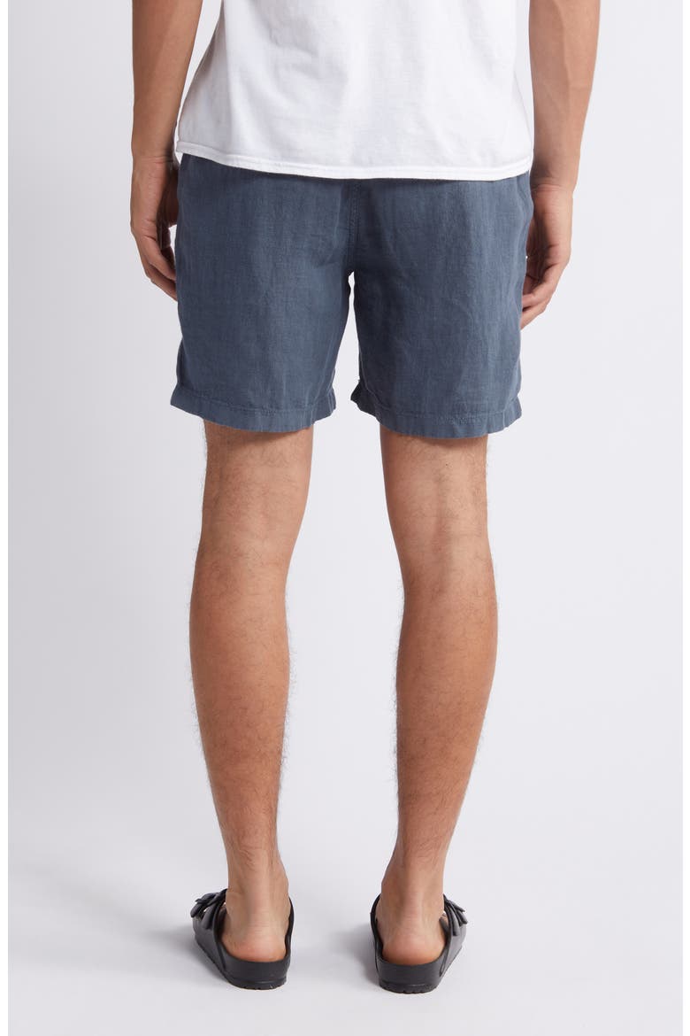 Essential Linen Shorts, Alternate, color, LOOK OUT NAVY