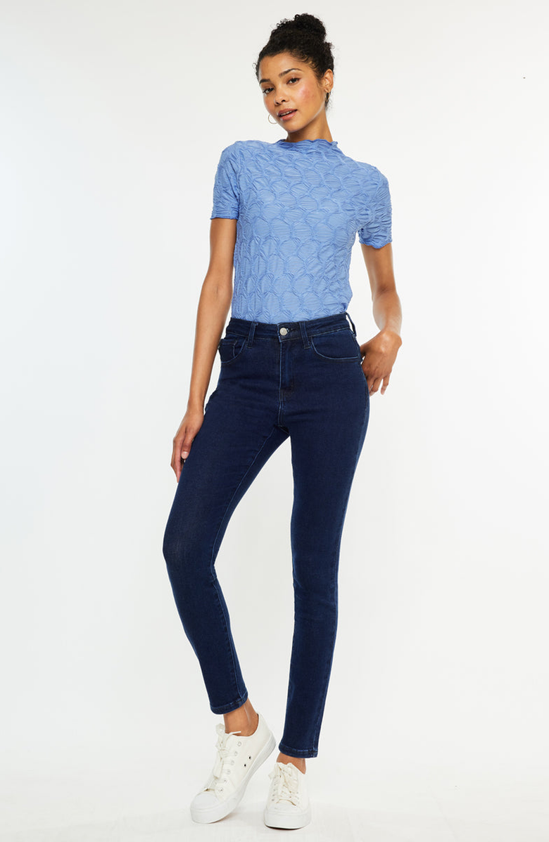 KanCan Bev High Rise Ankle Skinny Jeans, Alternate, color, Dark Wash
