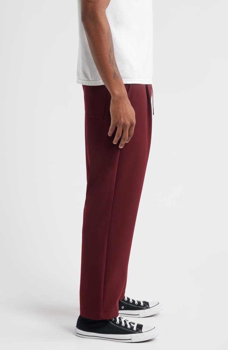 SANTO STUDIO Veloce Cotton Neoprene Track Pants, Alternate, color, Merlot