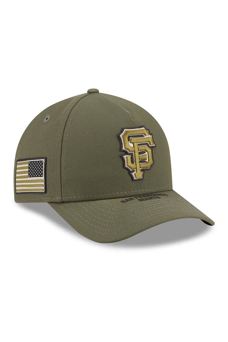 Youth New Era Olive San Francisco Giants 2026 Armed Forces Day 9FORTY M-Crown Adjustable Hat, Main, color, Olive