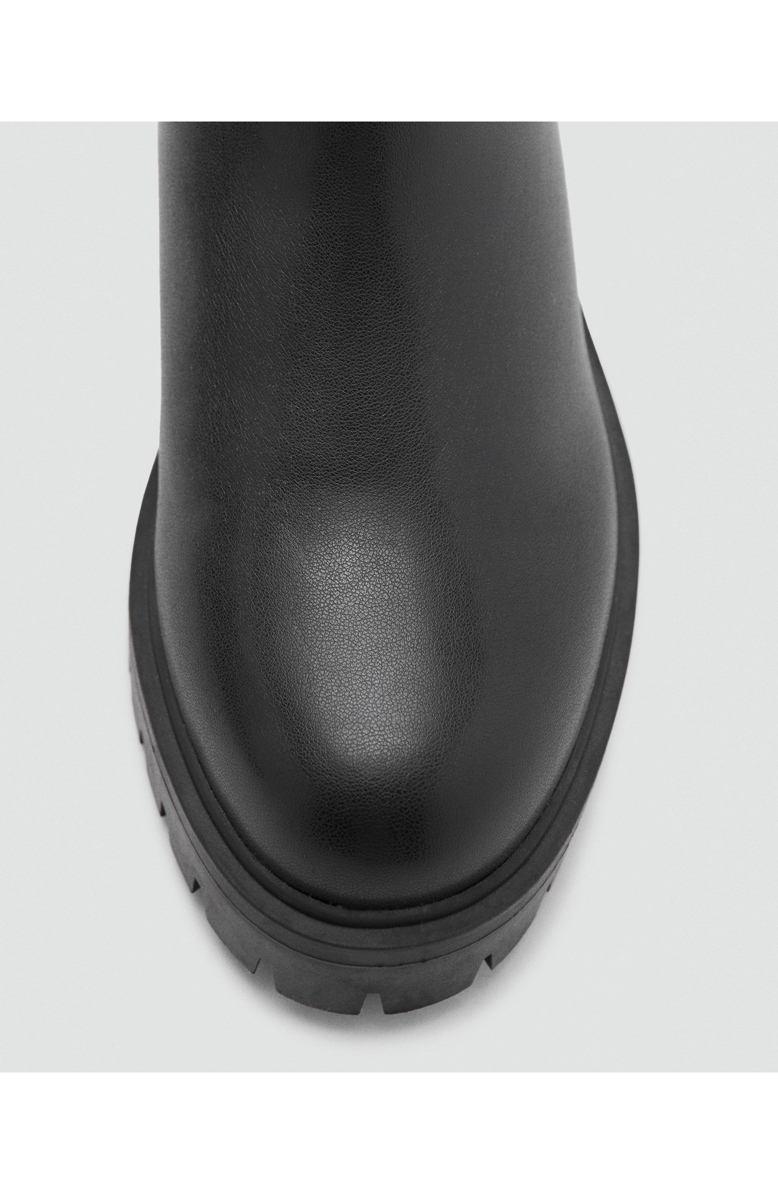 Lug Sole Chelsea Boot, Alternate, color, BLACK