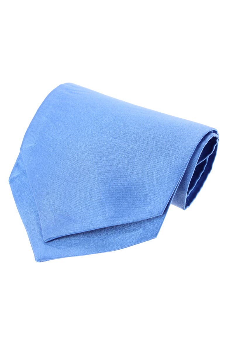Grant Solid Colored Silk Ascot, Main, color, Light Blue