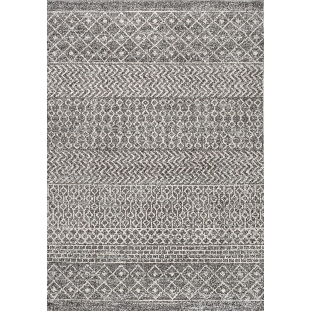 Jonathan Y Arta Moroccan Vintage Geometric Area Rug In Gray/cream