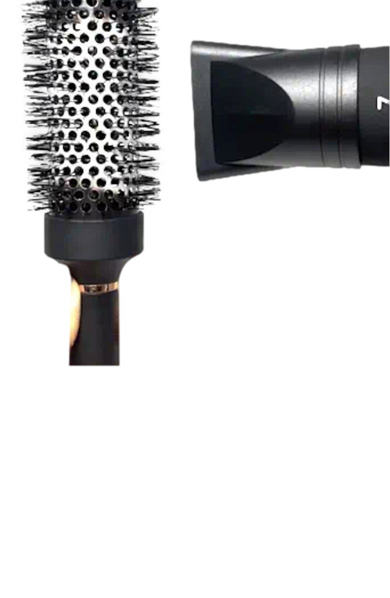 NUME Ionic Round Brush, Alternate, color, Black