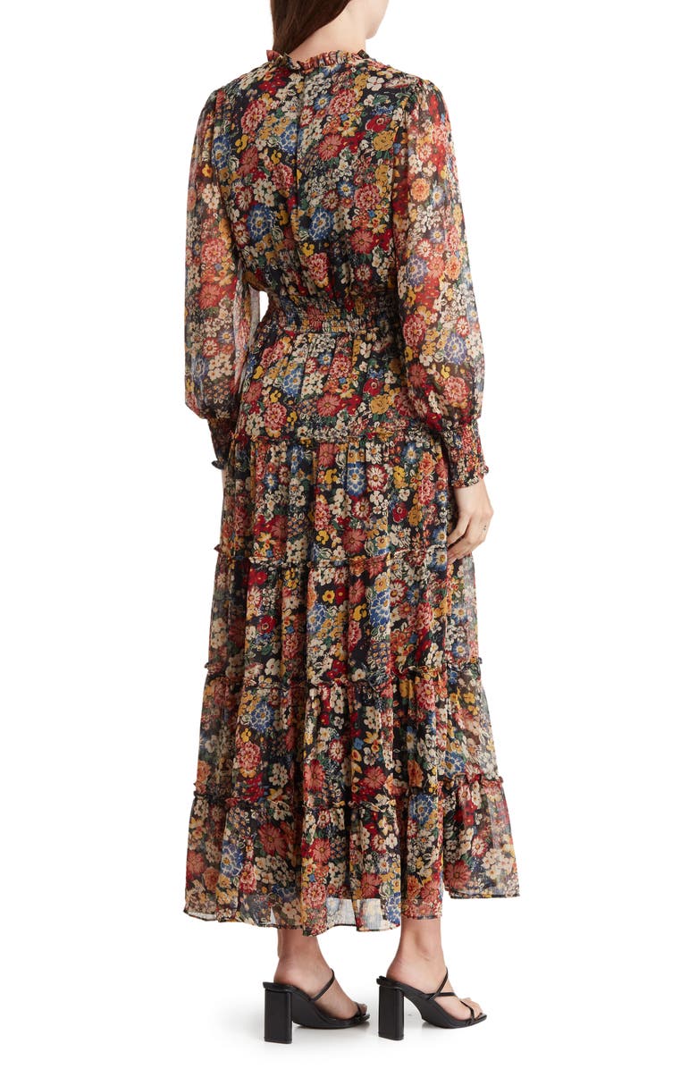 1.STATE Smocked Long Sleeve Maxi Dress, Alternate, color, 