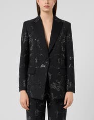 PHILIPP PLEIN Boyfriend's Fit Blazer Baroque Strass Women