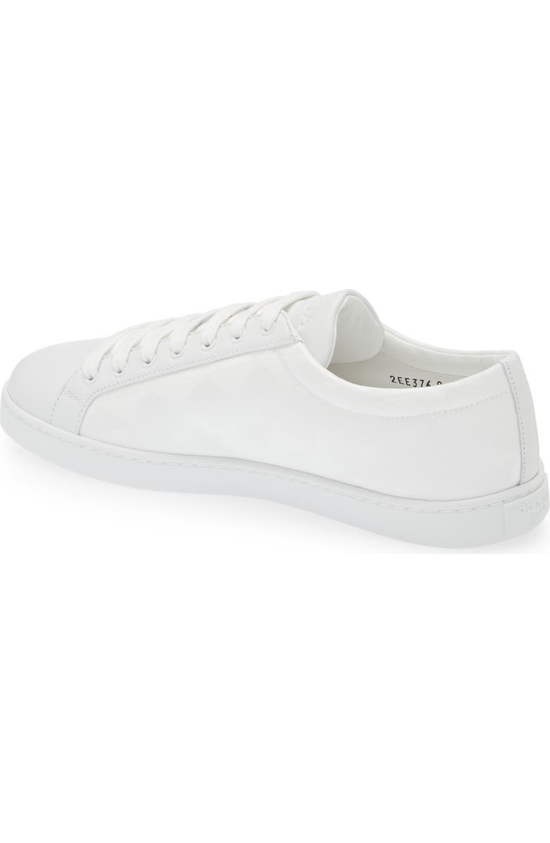 Prada Lane Triangle Logo Sneaker, Alternate, color, Bianco
