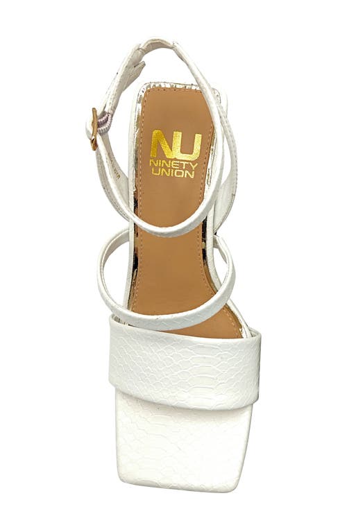 Ninety Union Priva Ankle Strap Sandal In White