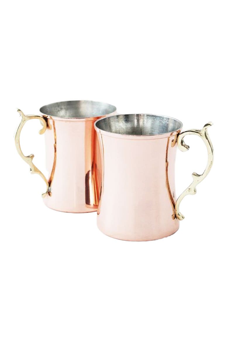 Vintage Inspired Cocktail Mugs, Alternate, color, Copper