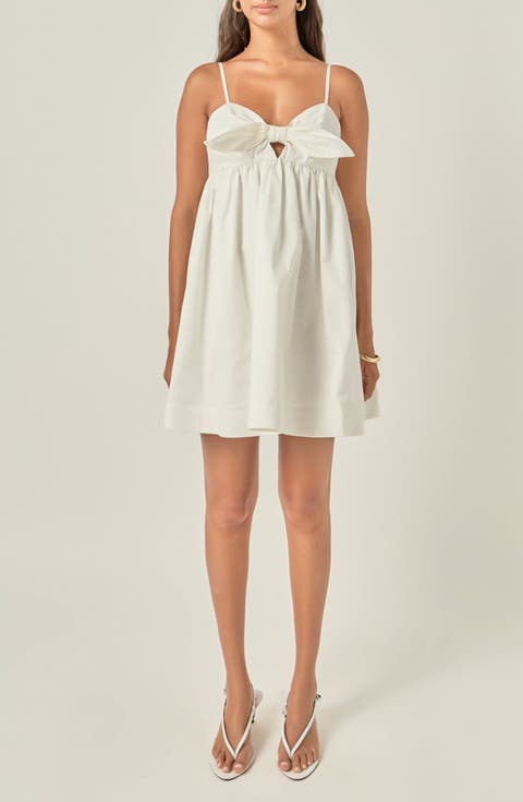 Bow Front Babydoll Minidress