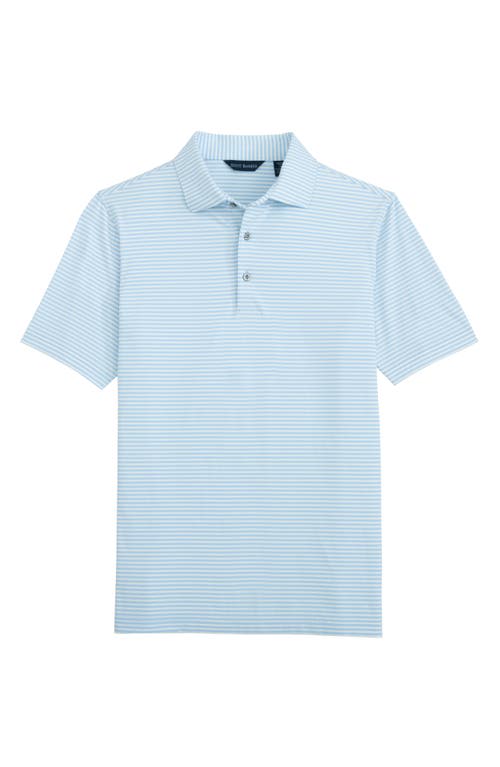 Scott Barber Prep Stripe Polo In Sky