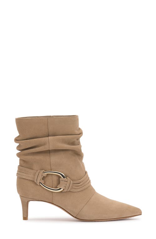 Vince Camuto Kirpa Slouch Embellished Mid-heel Dress Booties In Brown